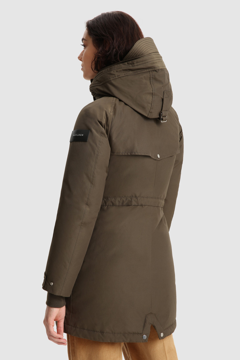 Dark Green Woolrich Chena With Removable Hood Women's Parka Jackets | 8190274-KM