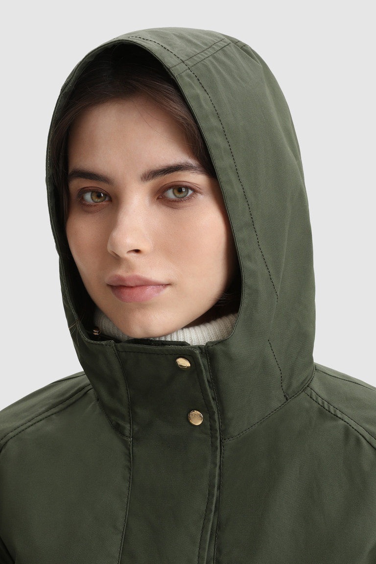 Dark Green Woolrich Conway 2-In-1 British Millerain Waxed Cotton Women's Jackets | 1029384-PM