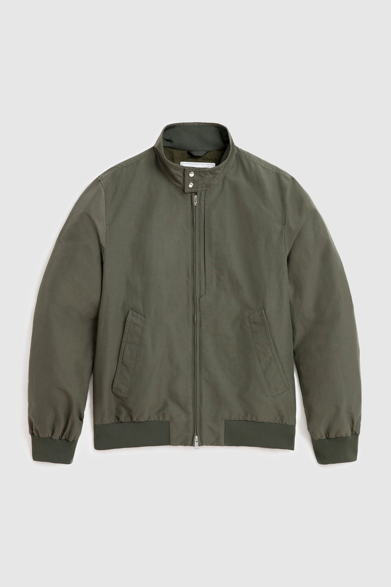 Dark Green Woolrich Cruiser Bomber In Eco Ramar Fabric Men's Jackets | 2107936-UJ