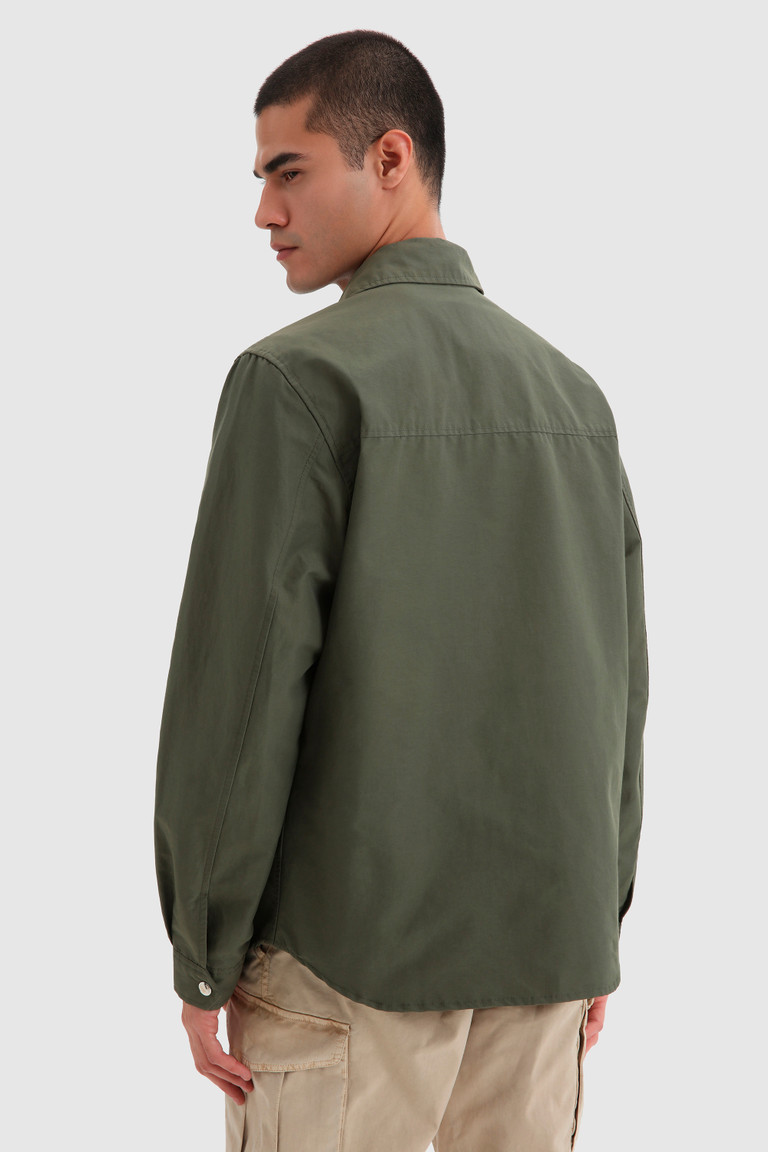 Dark Green Woolrich Cruiser Overin Eco Ramar Fabric Men's Jackets | 6350149-AZ