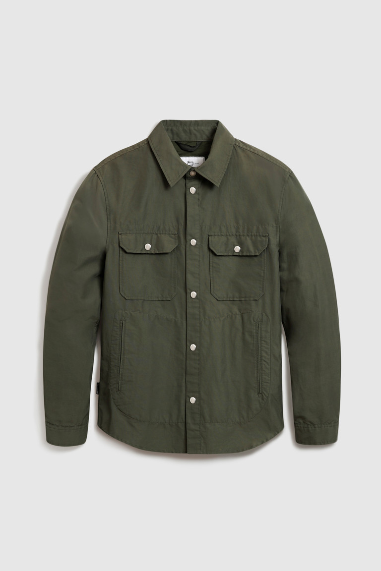 Dark Green Woolrich Cruiser Overin Eco Ramar Fabric Men's Jackets | 6350149-AZ