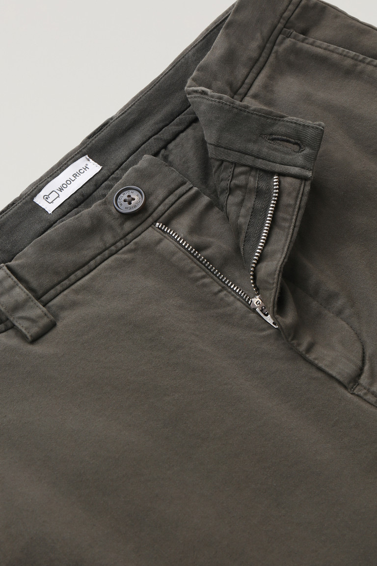 Dark Green Woolrich Garment-Dyed Stretch Cotton Cargo Men\'s Pants | 5968402-DX