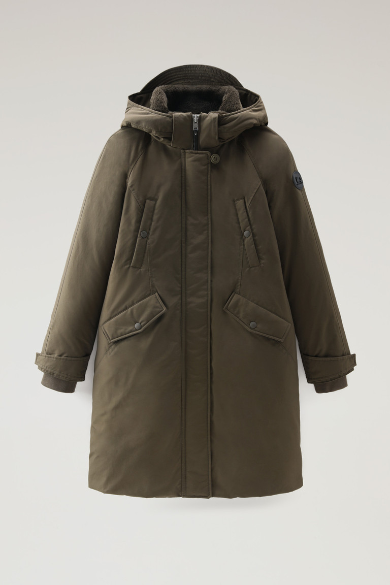 Dark Green Woolrich Keating Long In Ramar Women's Parka Jackets | 5348097-JN