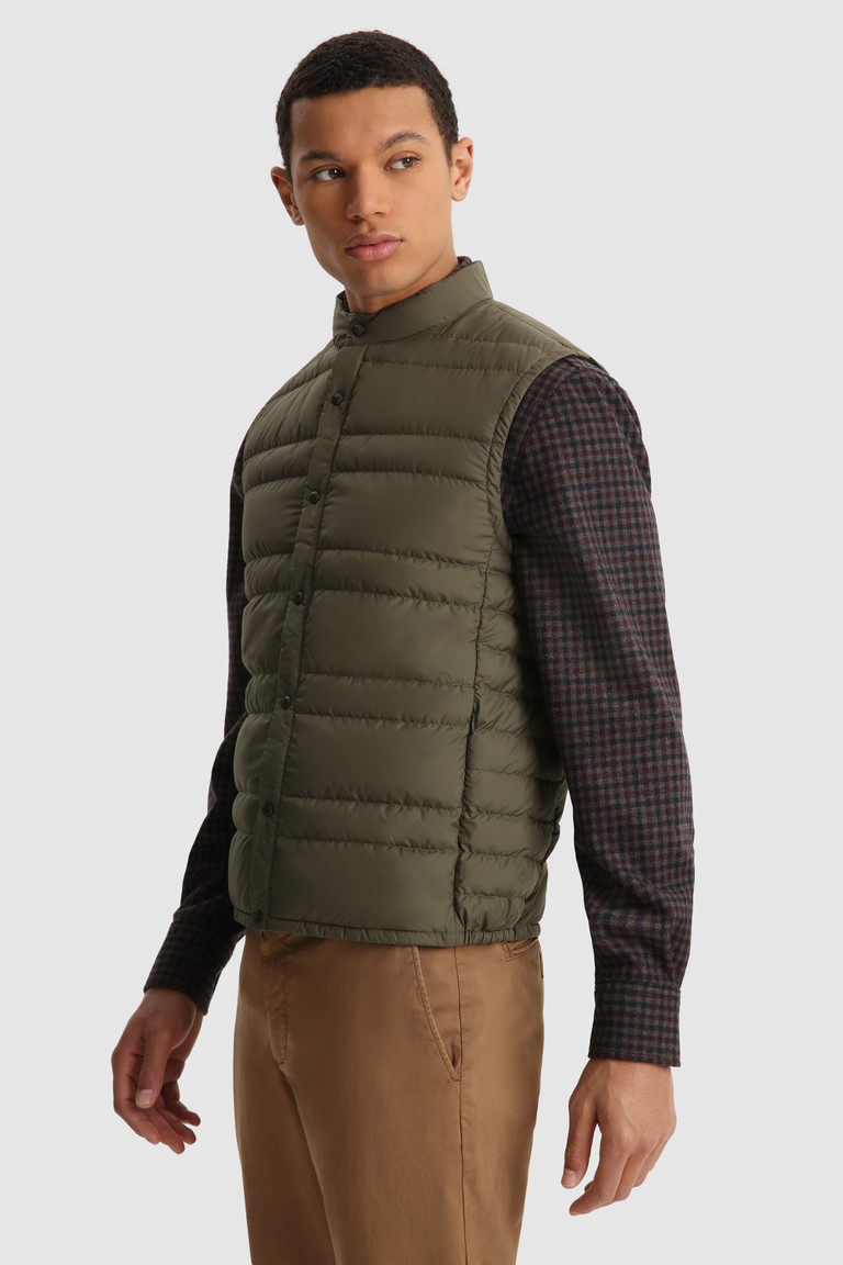 Dark Green Woolrich Lightweight Foldable Microfiber Men's Vest | 8609452-RN