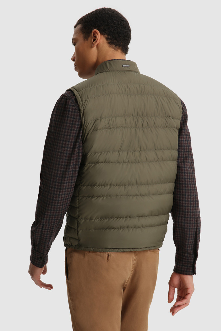 Dark Green Woolrich Lightweight Foldable Microfiber Men's Vest | 8609452-RN