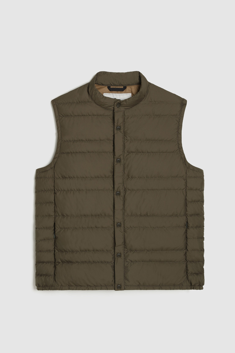 Dark Green Woolrich Lightweight Foldable Microfiber Men's Vest | 8609452-RN