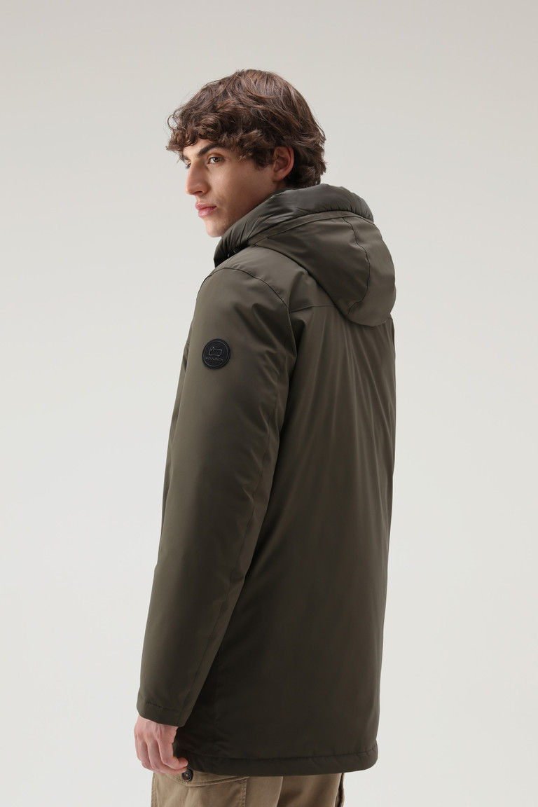 Dark Green Woolrich Mountain Stretch Men's Parka Jackets | 3175802-HX