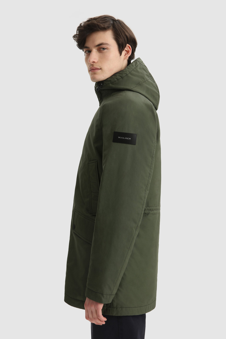 Dark Green Woolrich Polar In British Millerain Waxed Cotton Men's Parka Jackets | 2536198-XI