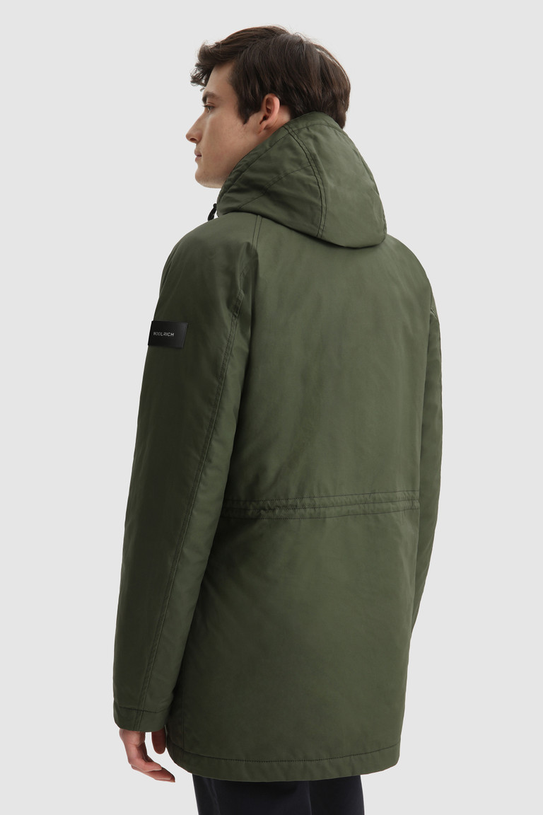 Dark Green Woolrich Polar In British Millerain Waxed Cotton Men's Parka Jackets | 2536198-XI