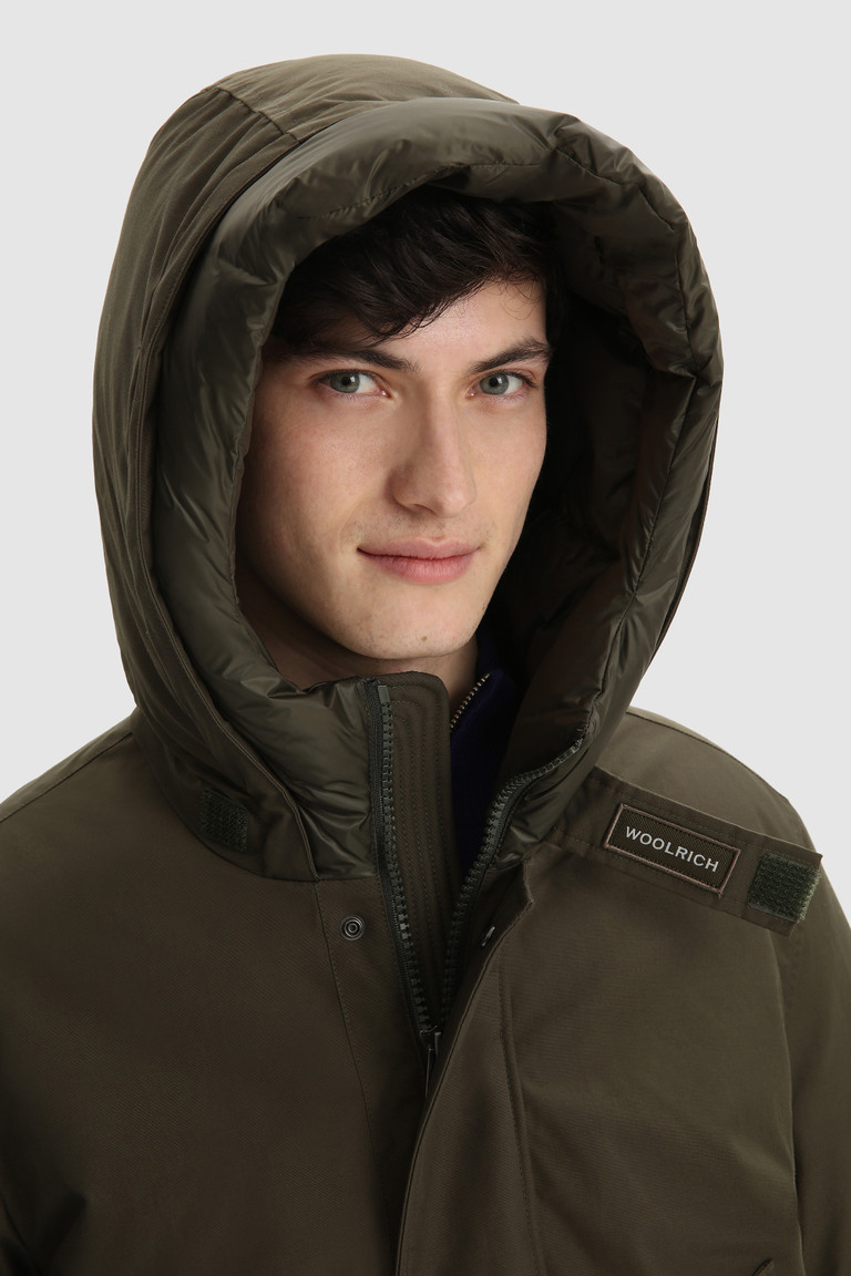 Dark Green Woolrich Polar With High Collar Men's Parka Jackets | 8321590-PN