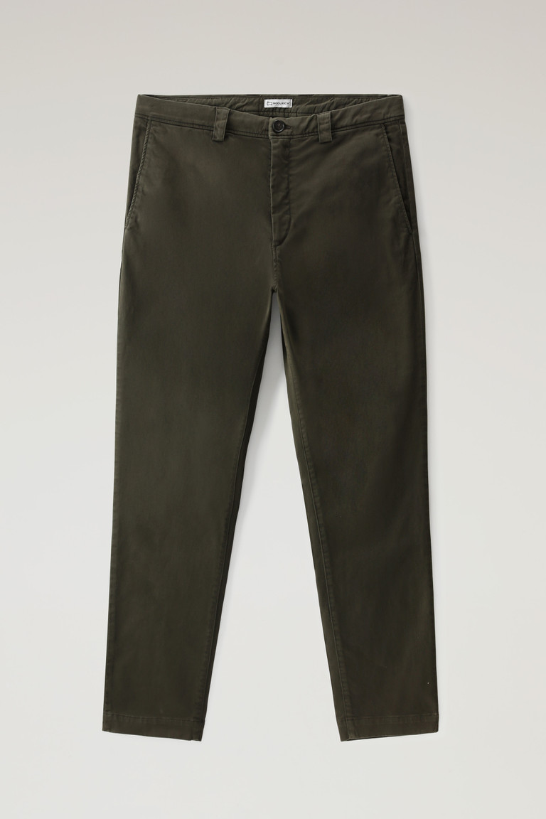 Dark Green Woolrich Stretch Cotton Chino Men's Pants | 8421367-FH