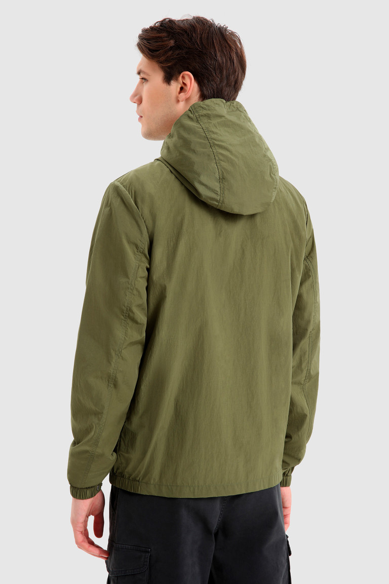 Dark Green Woolrich Ultralight Crinkle Nylon Windbreaker Men's Jackets | 4975602-IW