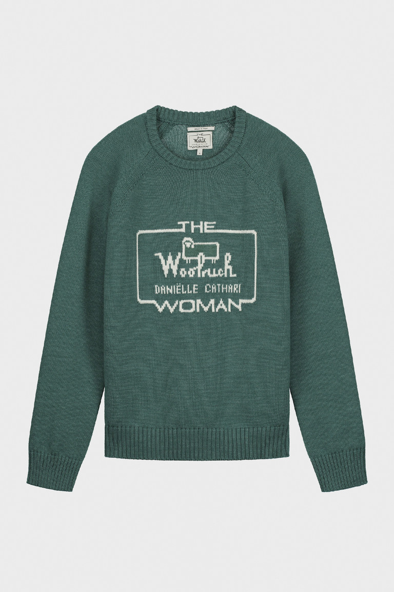 Deep Green Woolrich Merino Crewneck - Daniëlle Cathari / Women's Sweaters | 2864073-WV