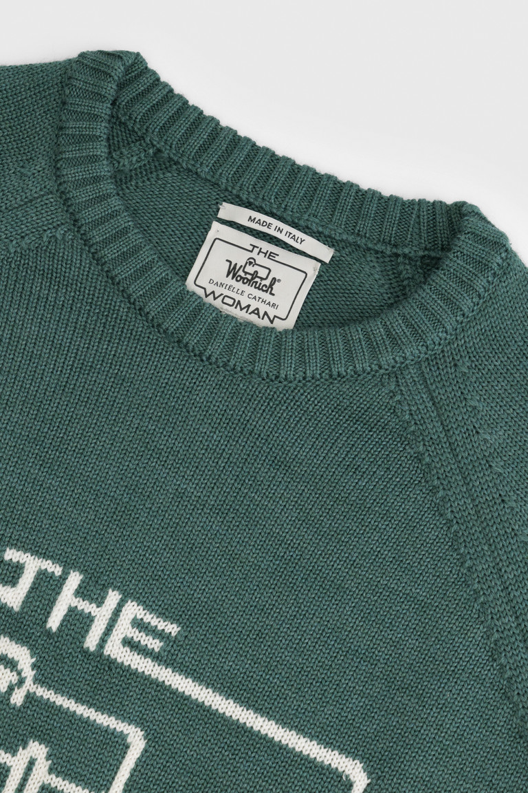 Deep Green Woolrich Merino Crewneck - Daniëlle Cathari / Women's Sweaters | 2864073-WV