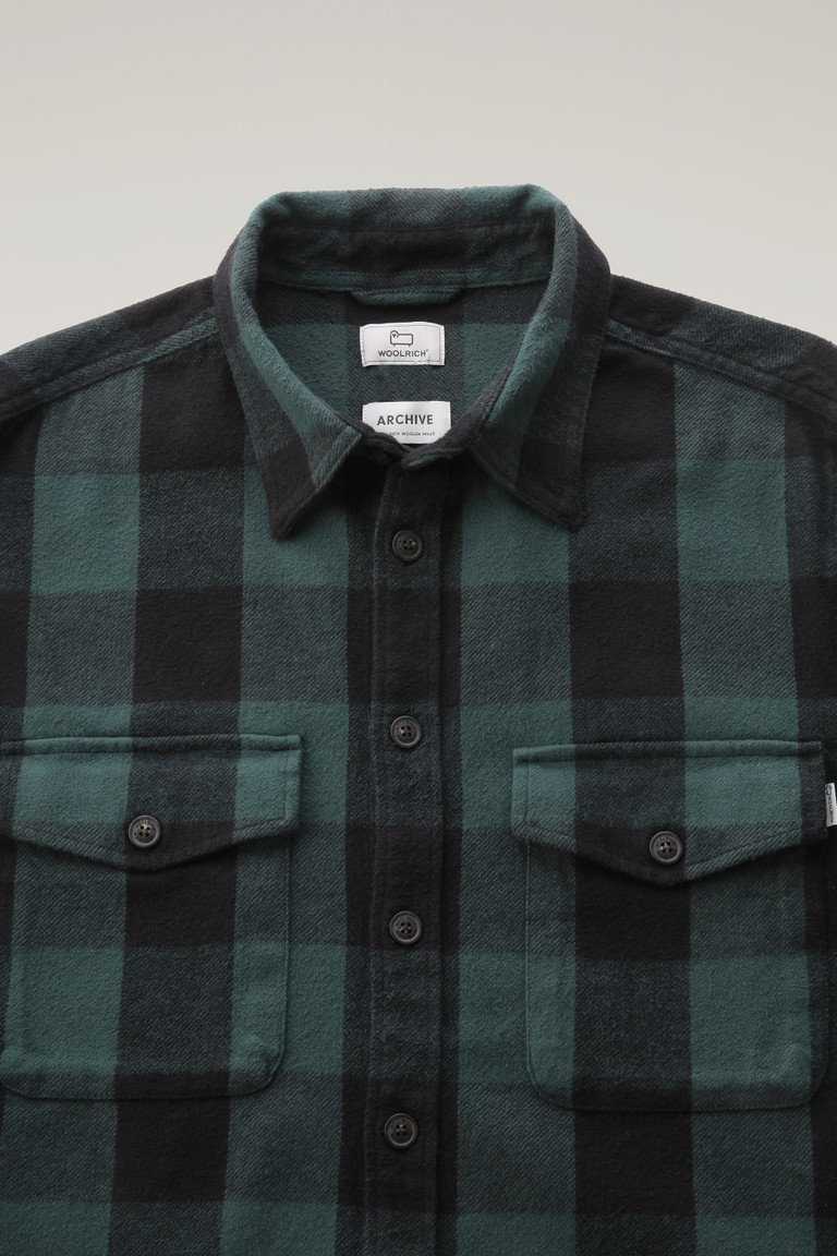 Deep Green Woolrich Oxbow Buffalo Flannel Men's Shirts | 8729653-MT