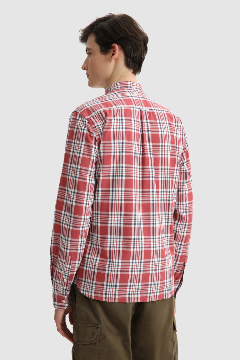 Deep Red Woolrich Oxford Pure Cotton Men's Shirts | 2678105-CG