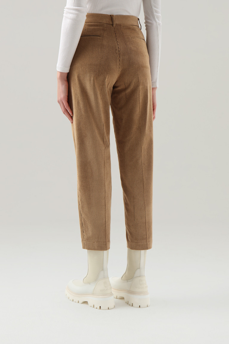 Gold Khaki Woolrich Soft Corduroy Pleated Women's Pants | 5412073-RP