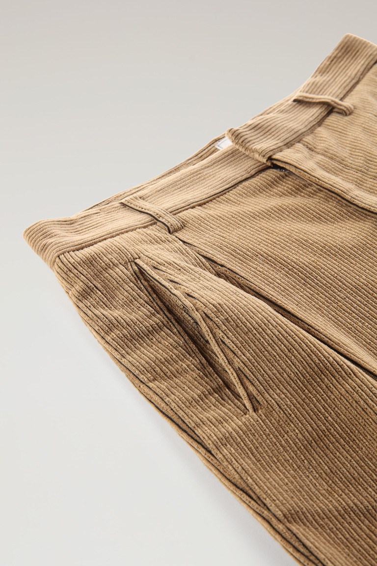 Gold Khaki Woolrich Soft Corduroy Pleated Women's Pants | 5412073-RP