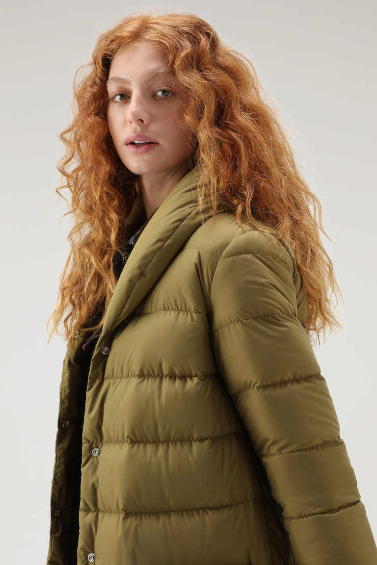 Green Woolrich Quilted Ellis Microfiber Women's Coats | 8153076-XF