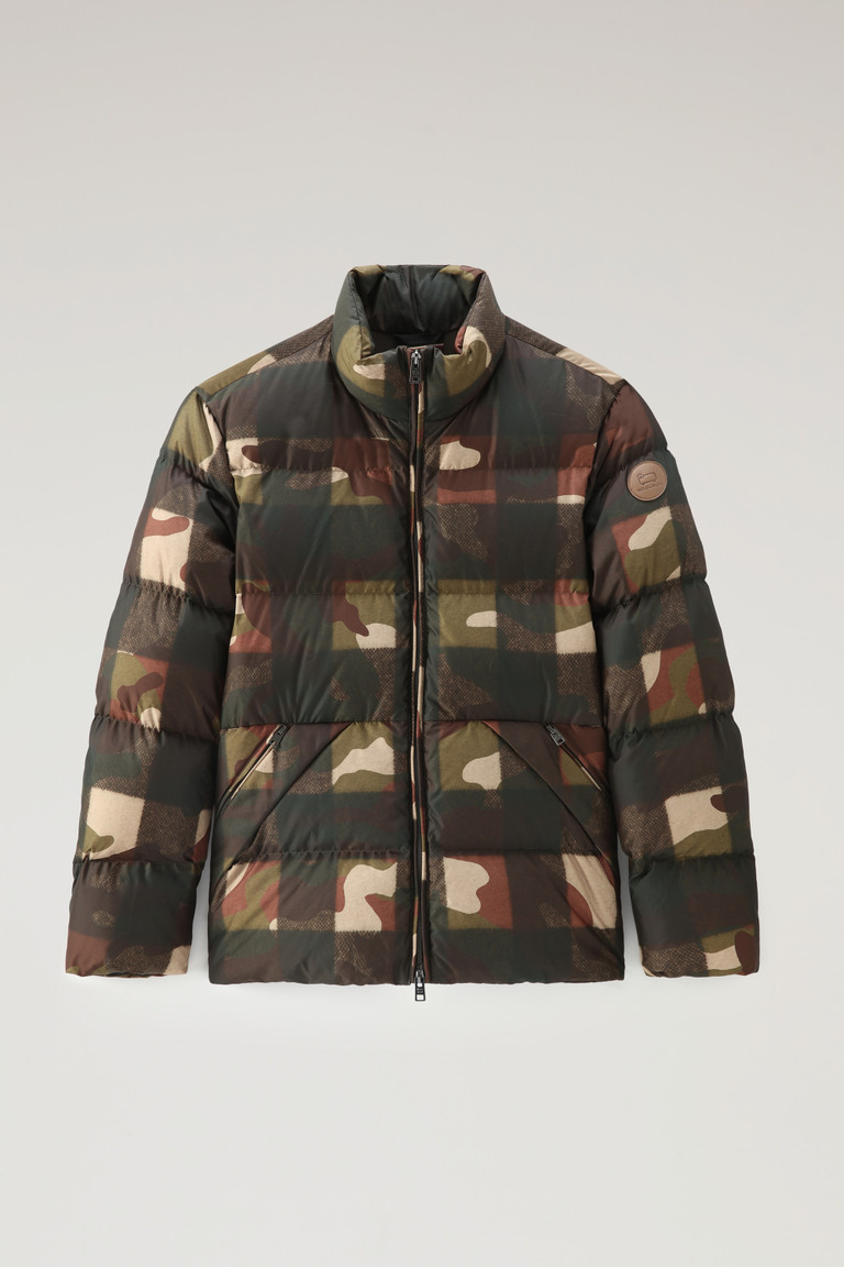 Green Woolrich Sierra Supreme Printed In Ripstop Men's Down Jackets | 1548902-XW