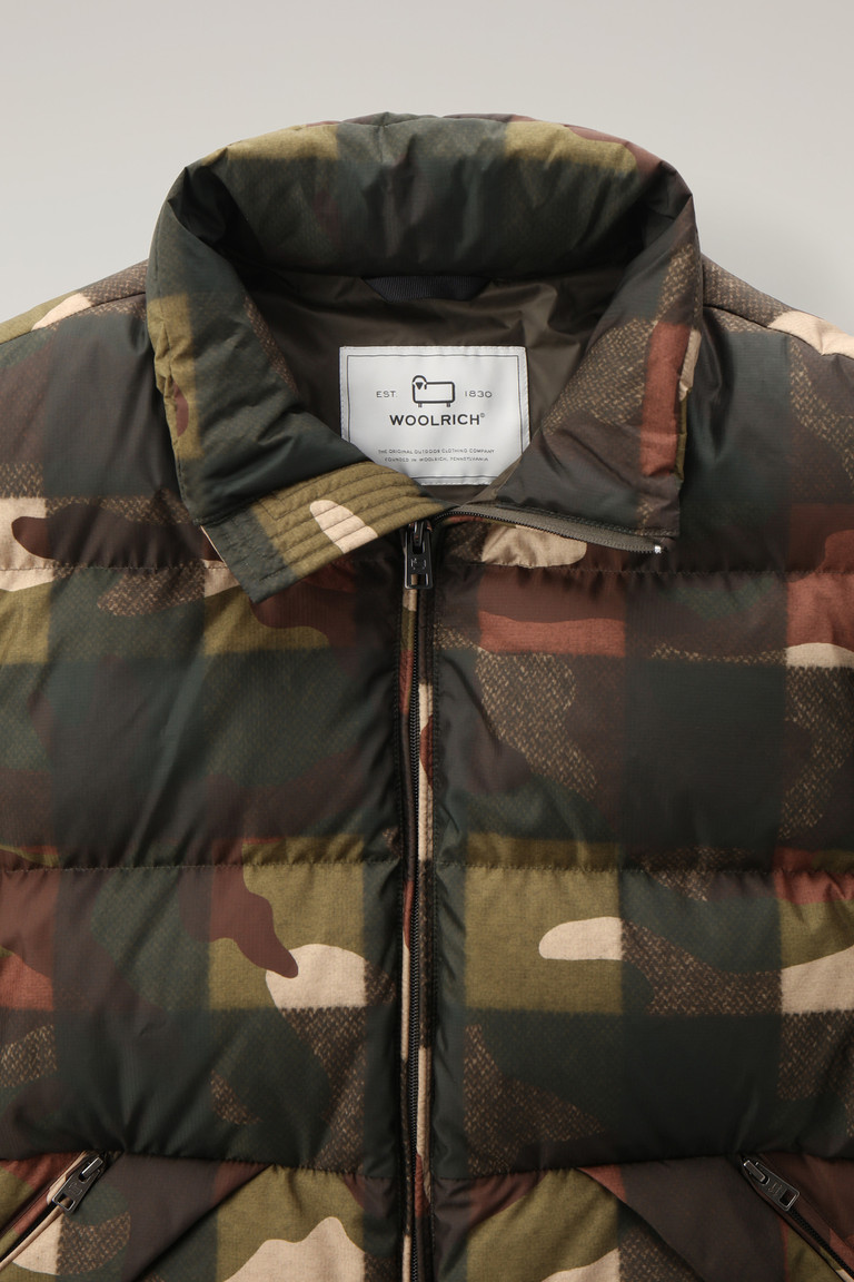 Green Woolrich Sierra Supreme Printed In Ripstop Men's Down Jackets | 1548902-XW