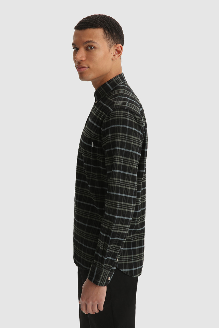 Green Woolrich Traditional Cotton Flannel Men's Shirts | 8139604-TZ