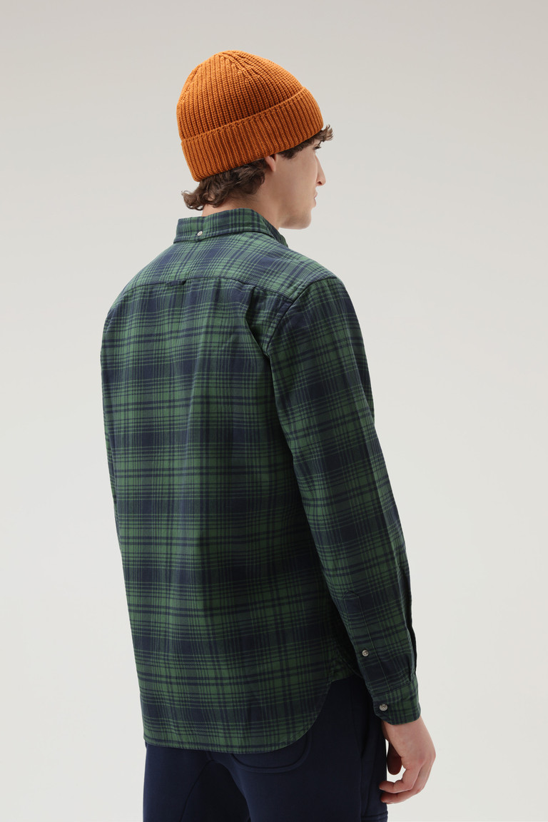 Green Woolrich Traditional Flannel Check Men's Shirts | 8347062-DY