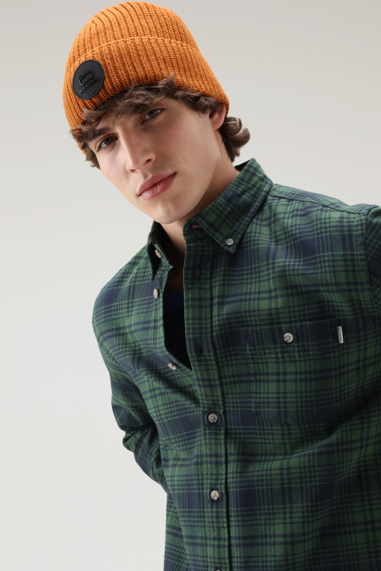 Green Woolrich Traditional Flannel Check Men's Shirts | 8347062-DY