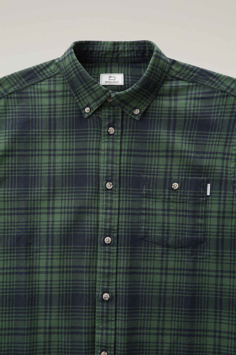 Green Woolrich Traditional Flannel Check Men's Shirts | 8347062-DY