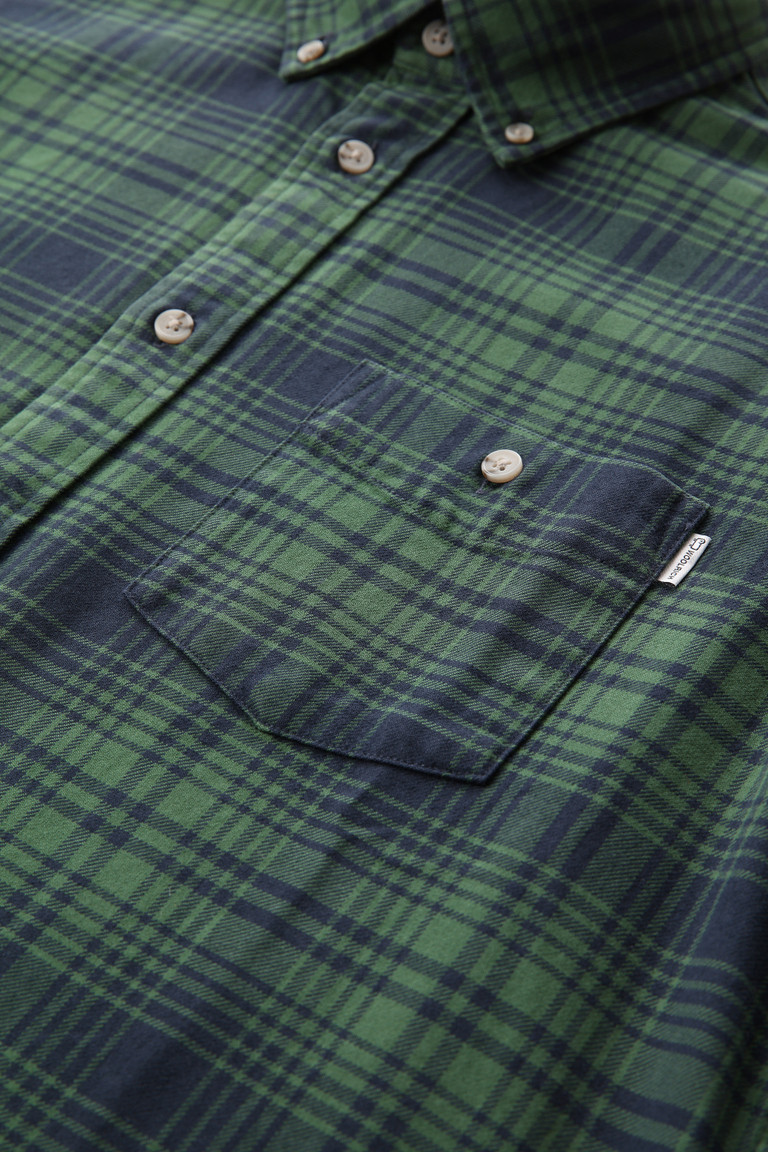 Green Woolrich Traditional Flannel Check Men's Shirts | 8347062-DY