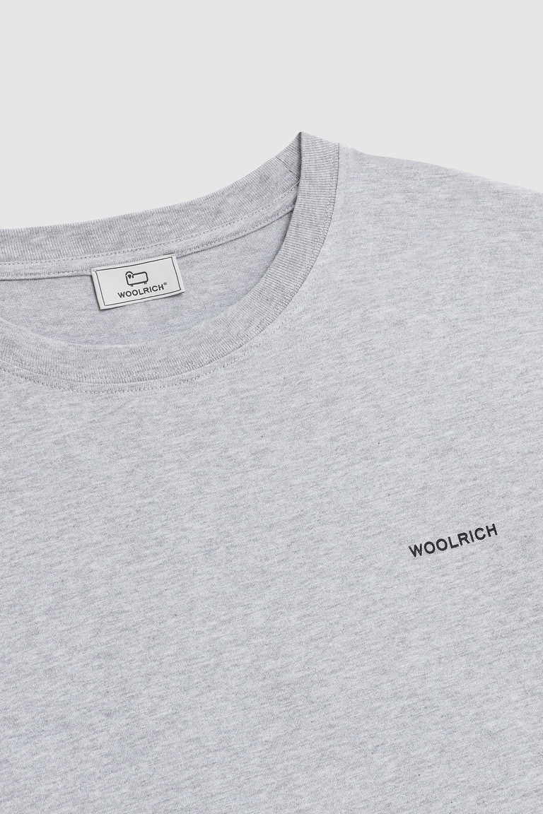 Grey Woolrich Backpacking Men's T Shirts | 0287316-IP