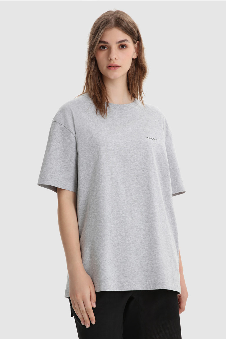 Grey Woolrich Backpacking Men's T Shirts | 0287316-IP