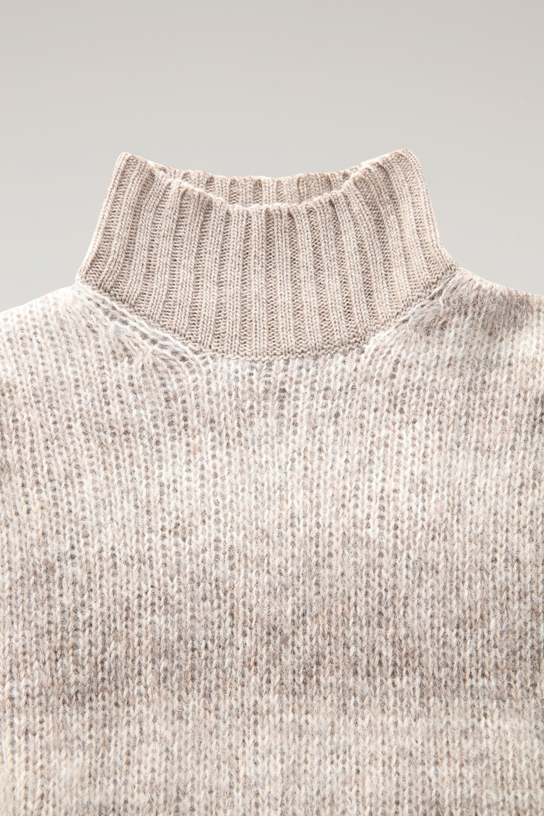 Grey Woolrich Dégradé Turtleneck In Alpaca Wool And Cotton Blend Women's Sweaters | 0674185-ZK