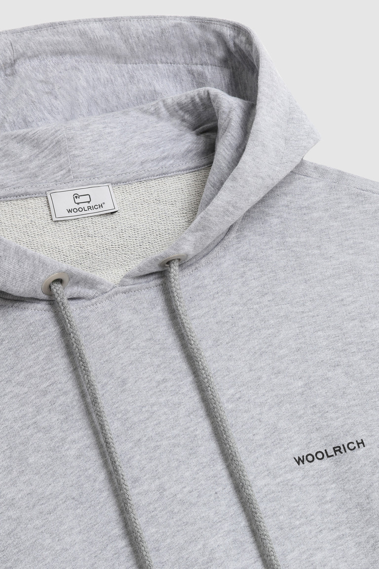 Grey Woolrich Horse Riding Hoodie Men's Sweatshirts | 5809471-ZB