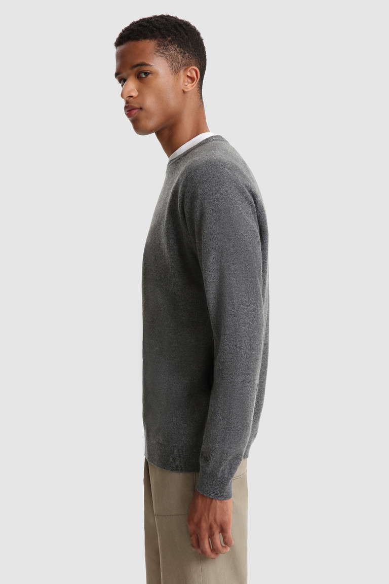 Grey Woolrich Luxury Crewneck Cashmere Yarn Men's Knitwear | 6529780-BR