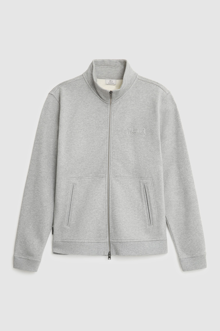 Grey Woolrich Luxury Full-Zip Track With High Collar Men's Sweatshirts | 9467820-OW