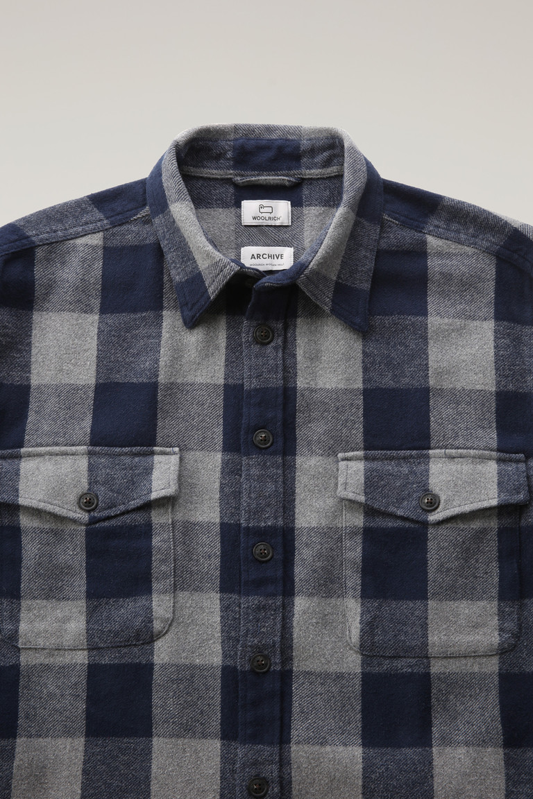 Grey Woolrich Oxbow Buffalo Flannel Men\'s Shirts | 9816240-HF