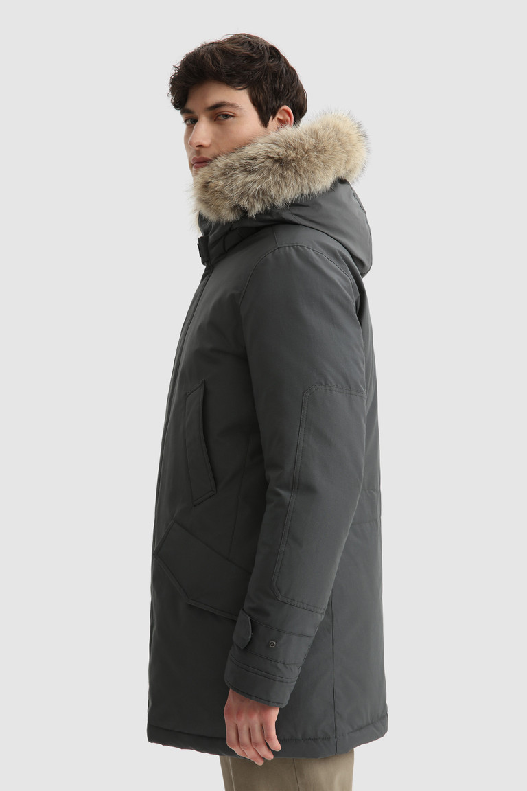 Grey Woolrich Polar In Ramar With High Collar And Fur Trim Men's Parka Jackets | 0637845-OC