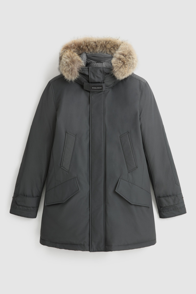 Grey Woolrich Polar In Ramar With High Collar And Fur Trim Men's Parka Jackets | 0637845-OC