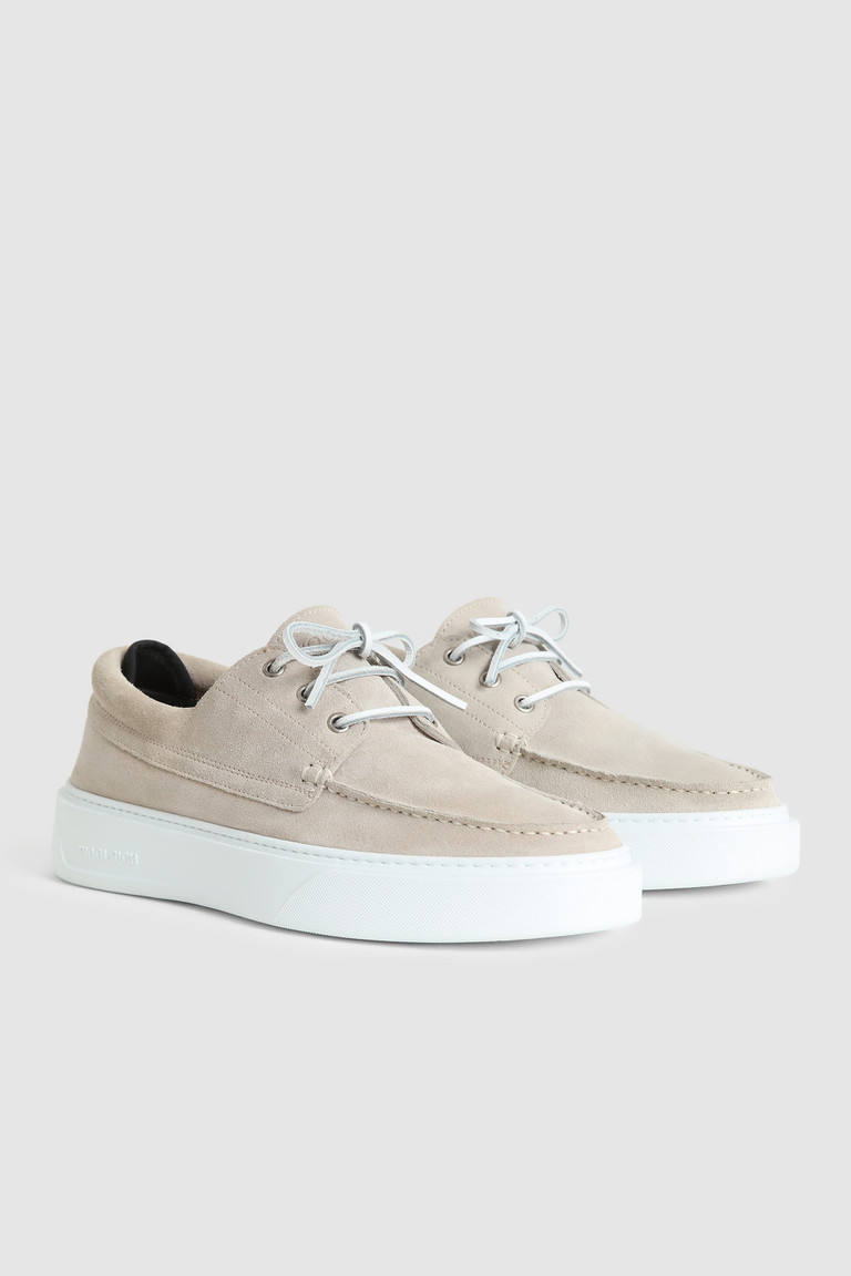 Grey Woolrich Suede Boat Men\'s Sneakers | 9873046-OW