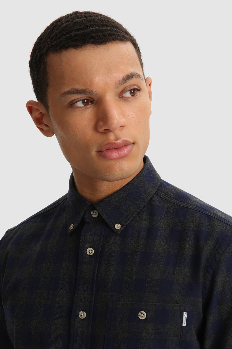 Grey Woolrich Traditional Cotton Flannel Men's Shirts | 3857961-IB