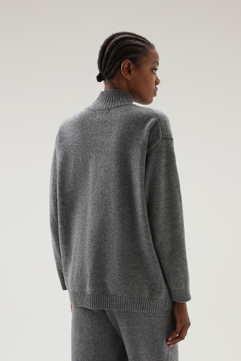 Grey Woolrich Virgin Wool Light Turtleneck Women's Sweaters | 3974056-ZT