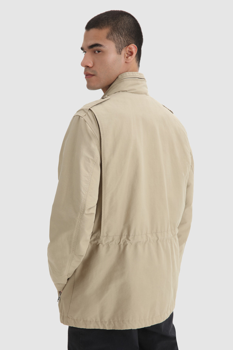 Khaki Woolrich Cruiser Field In Eco Ramar Fabric Men's Jackets | 0895423-TV