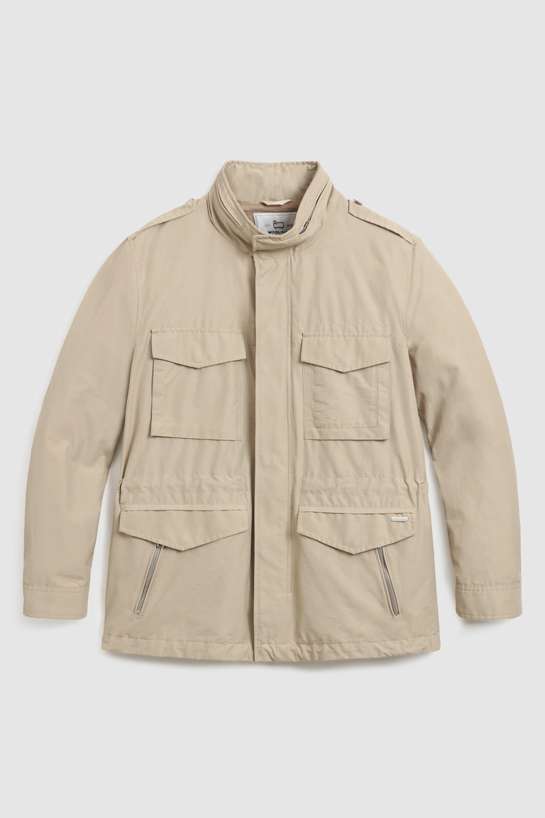 Khaki Woolrich Cruiser Field In Eco Ramar Fabric Men's Jackets | 0895423-TV