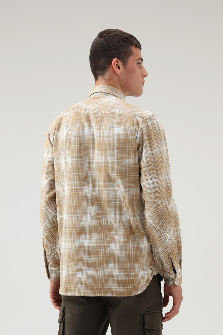 Khaki Woolrich Flannel Check Cruiser Men's Shirts | 0481356-YP