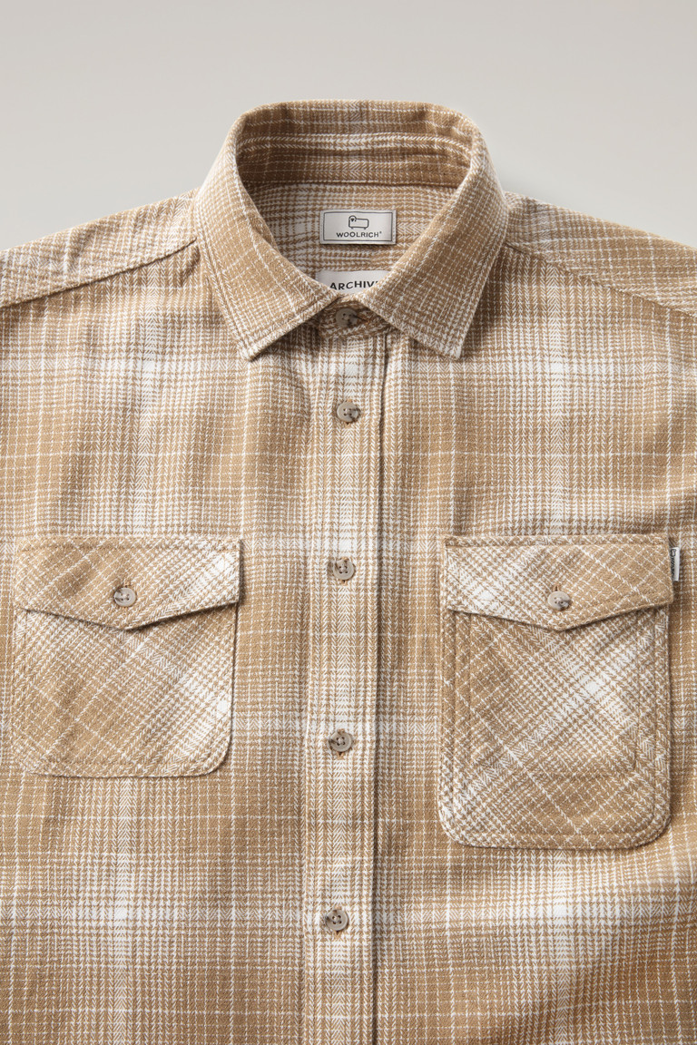 Khaki Woolrich Flannel Check Cruiser Men's Shirts | 0481356-YP