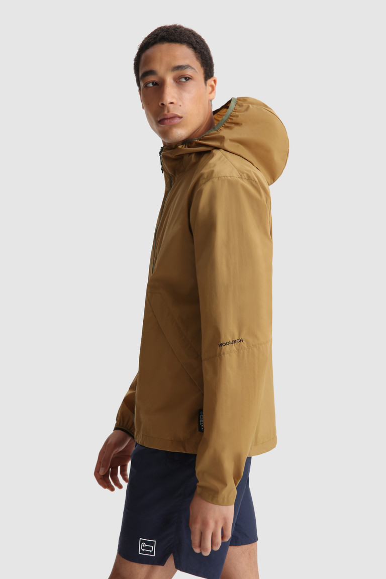 Khaki Woolrich High Aeration Packable Hoodie Men's Sweatshirts | 4203865-LC