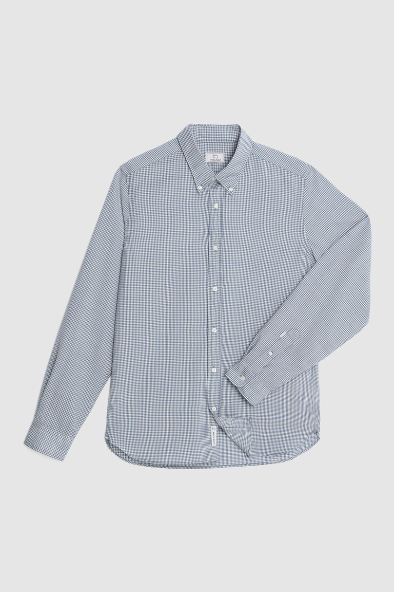 Light Blue Woolrich Merino Light Cool Wool Men's Shirts | 2375109-QO