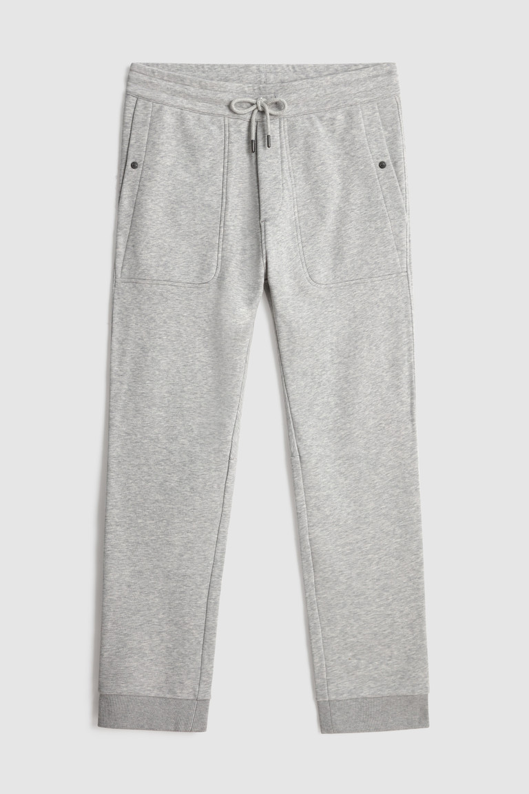 Light Grey Woolrich Fleece Organic Cotton Sport Men's Pants | 5138926-RQ