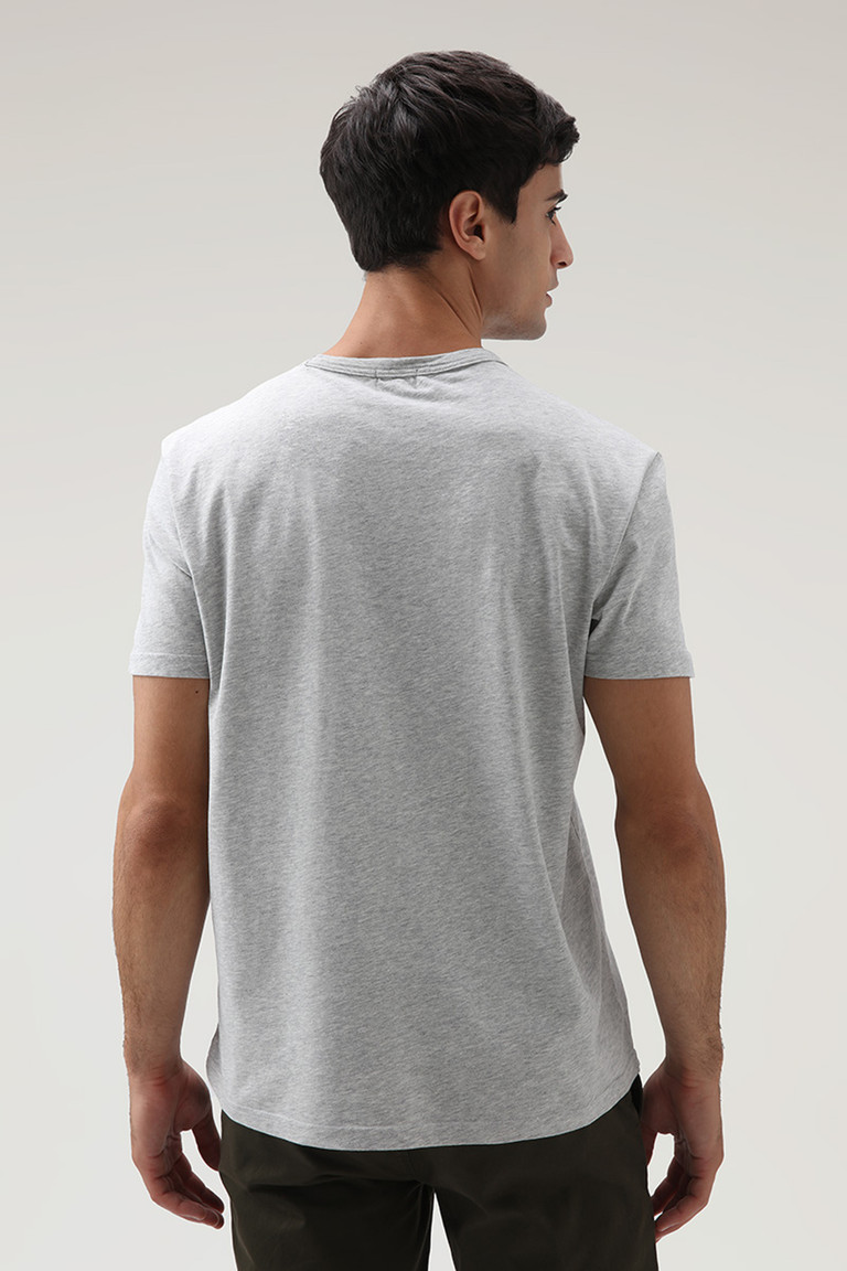 Light Grey Woolrich Organic Cotton Sheep Men's T Shirts | 3906814-WY